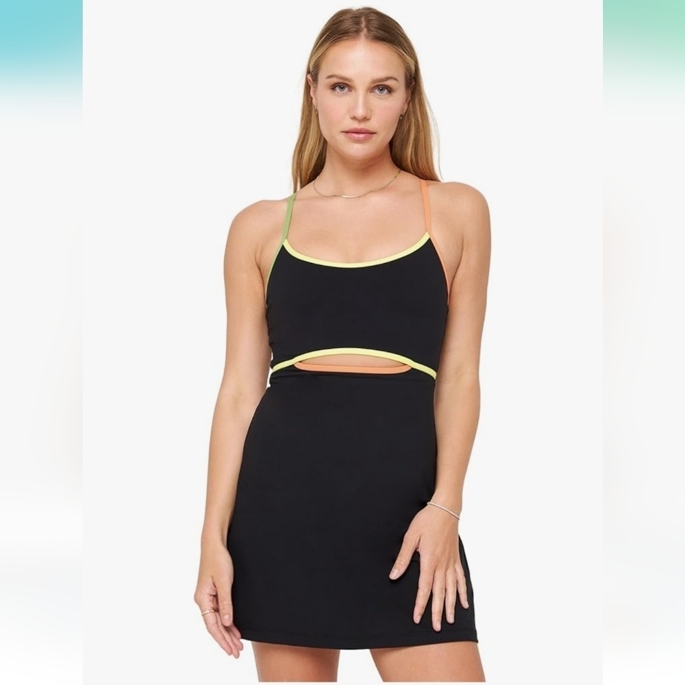 NEW! Spiritual Gangster, Winnie Active Dress, Black, Size Med, MSRP $138